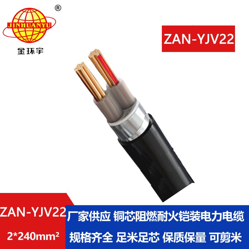 金環(huán)宇電線(xiàn)電纜 阻燃耐火yjv22電纜ZAN-YJV22-2X240二